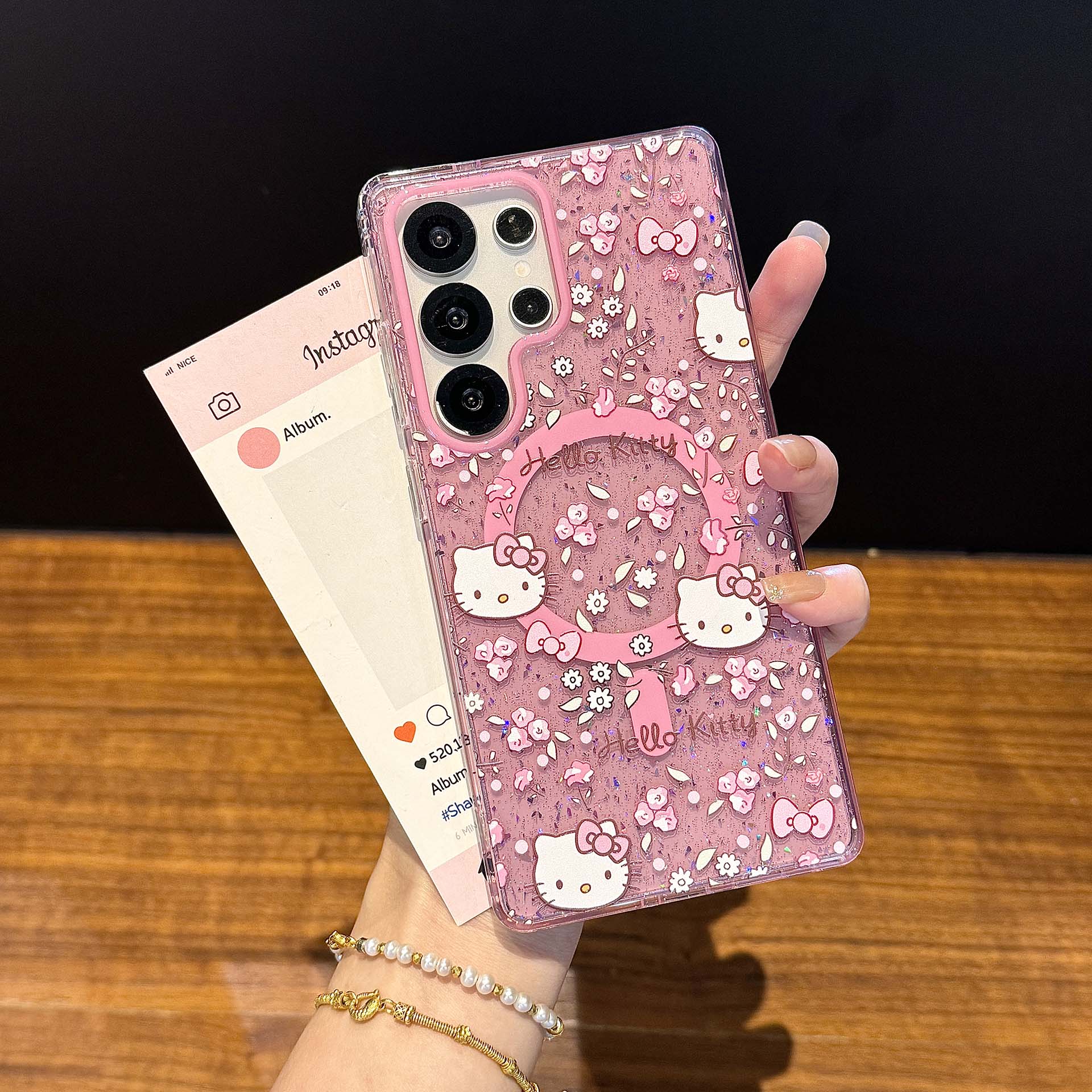 韩系小碎花kitty猫可爱适用三星s25ultra手机壳高级感s24+网红款新款全包s23plus硅胶2025防摔外壳s25u保护套