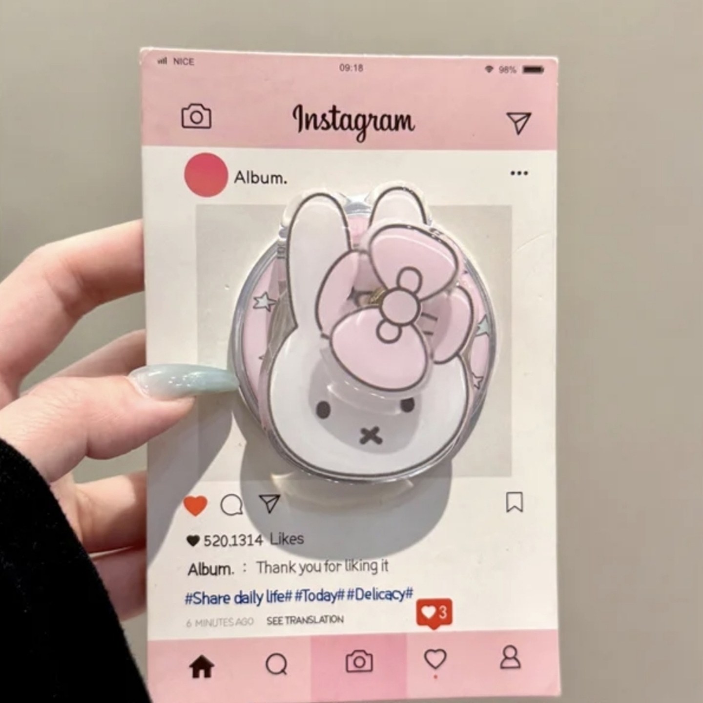 解压转转蝴蝶结米菲兔适用magsafe手机磁吸支架新款手机壳背贴,3C数码配件,手机支架/手机座,淘宝优惠券,粉丝福利购,淘宝优惠卷