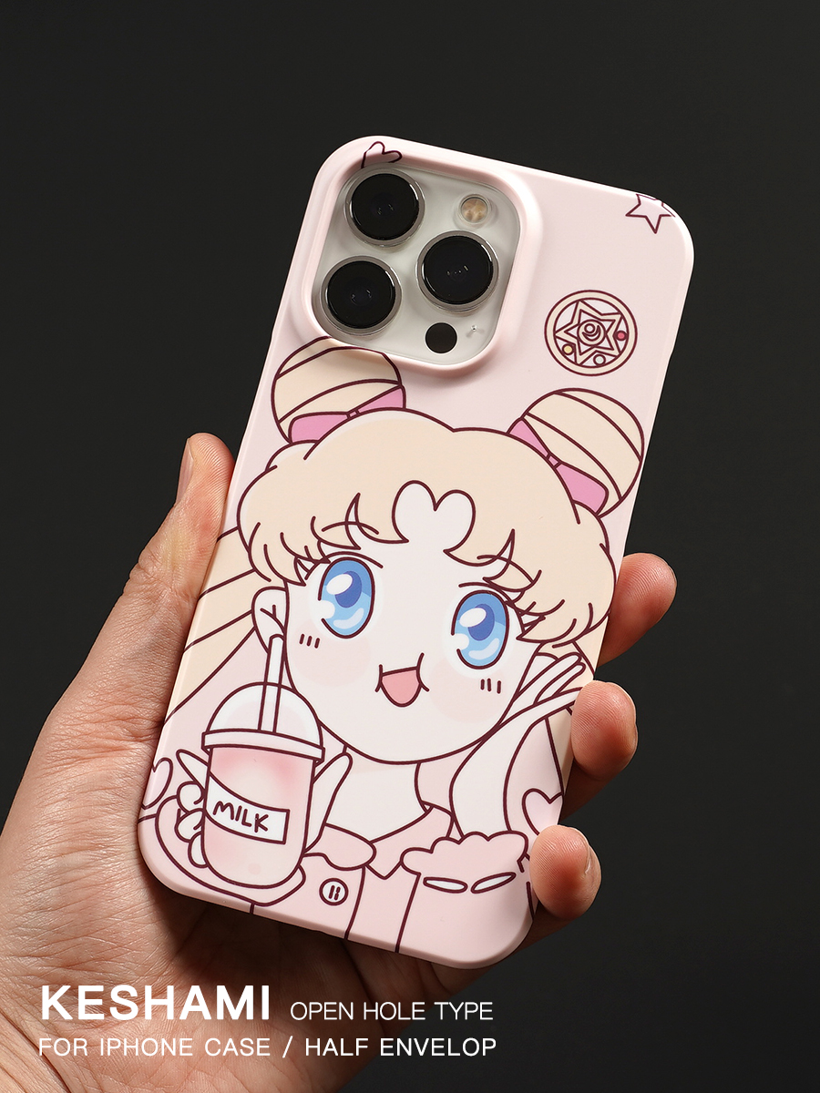 苹果14Promax磨砂硬壳卡通美少女