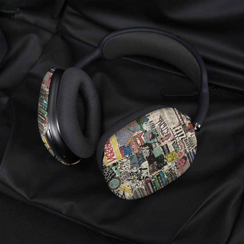 keshami 适用苹果AirpodsMAX耳机壳二代2024款潮流个性保护套男女新款Airpods MAX头戴式耳机壳复古贴纸
