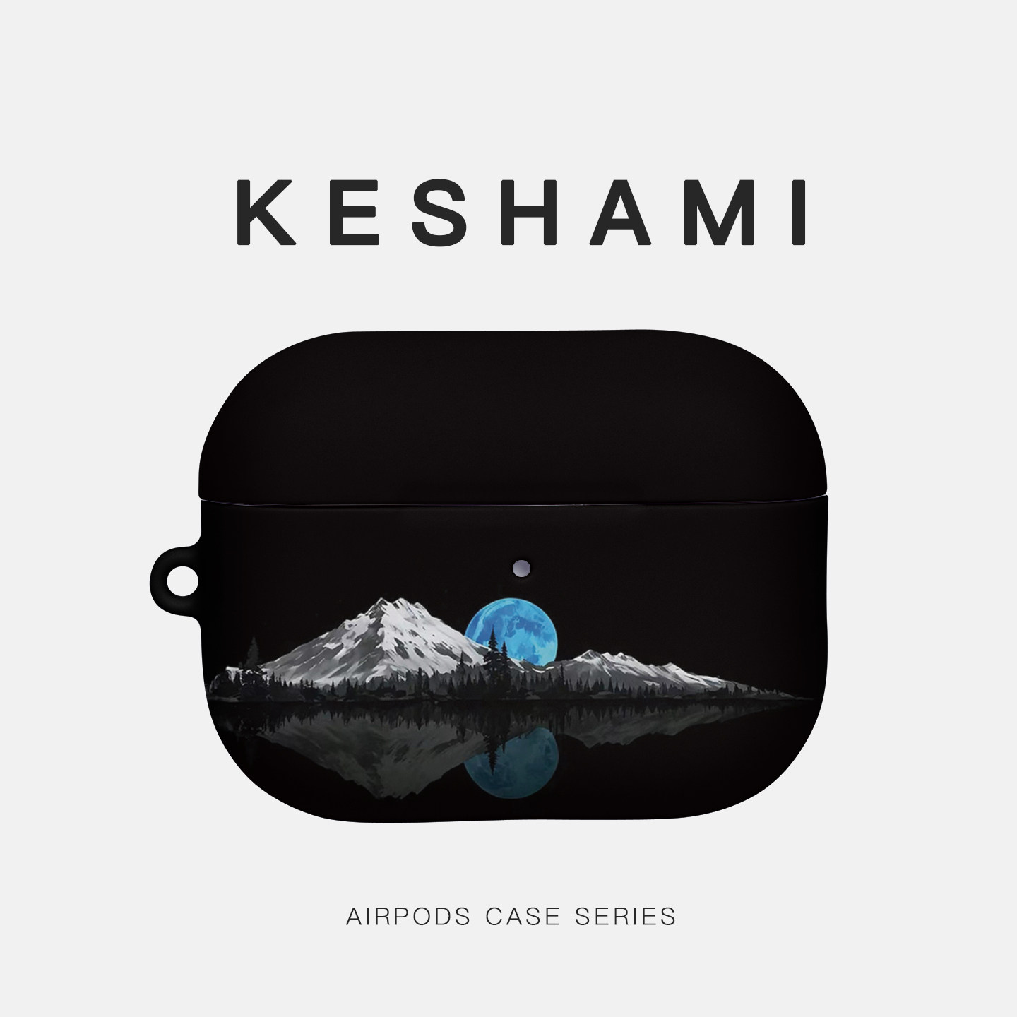 keshami 适用苹果AirpodsPro3/Pro2/Airpods4 全包磨砂耳机壳保护壳雪山蓝月,3C数码配件,耳机保护套,淘宝优惠券,粉丝福利购,淘宝优惠卷