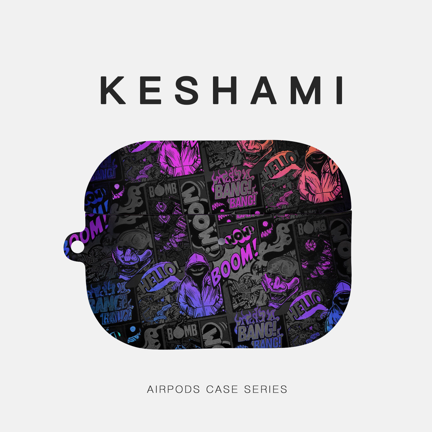 keshami 适用苹果AirpodsPro3/Pro2/Airpods4 全包磨砂耳机壳保护壳炫酷boom,3C数码配件,耳机保护套,淘宝优惠券,粉丝福利购,淘宝优惠卷