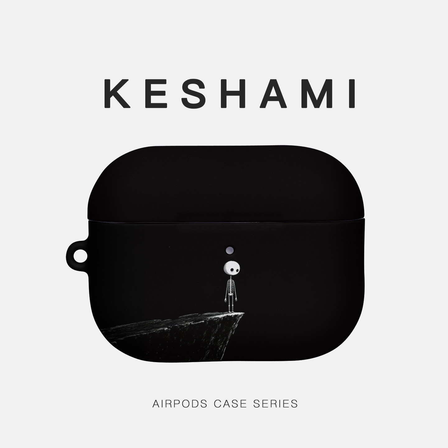 keshami 适用苹果AirpodsPro3/Pro2/Airpods4 全包磨砂耳机壳保护壳崖边小骷髅