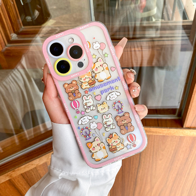 研派适用苹果iPhone15promax华为mate60pro小米14手机壳16新款14pro挂绳12卡通13透明11硅胶pura70防摔保护套