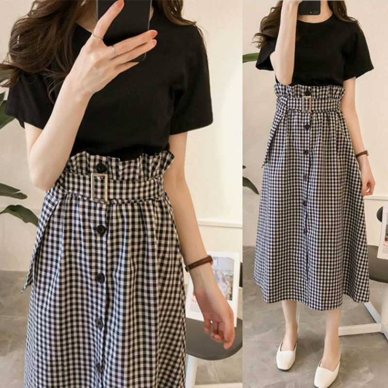 大蘿莉碼女裝胖mm顯瘦2021新款微胖仙女妹妹洋氣套裝減齡夏季裙子