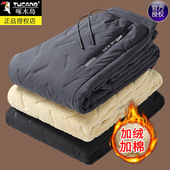 羽绒棉裤 男士 大码 啄木鸟冬季 羊羔绒加绒加厚保暖防风直筒休闲裤 男