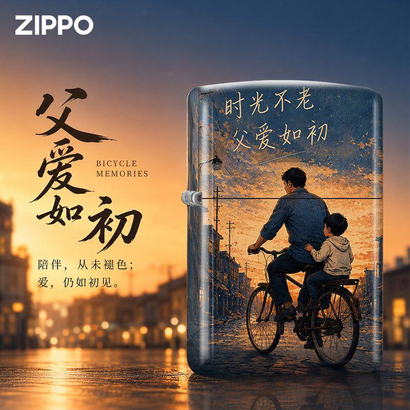 ZIPPO打火机正版父爱如山伴我成长防风送爸爸父亲节礼物
