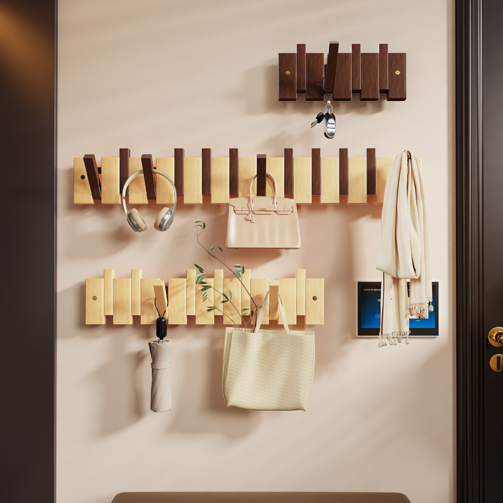 钢琴键挂衣架免打孔优惠促销