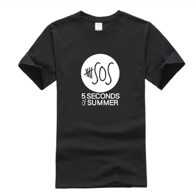 五秒盛夏5SOS音乐T恤 5 Seconds of Summer朋克摇滚男女短袖衣服