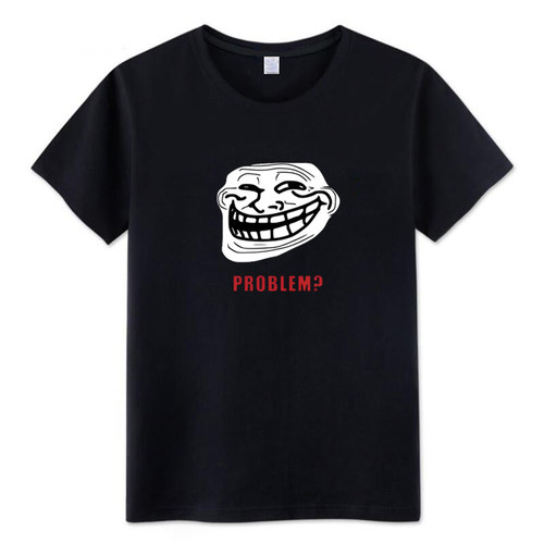TROLLFACE MEME RAGE Funny TROLL JOKE INTERNET短袖T恤男女纯棉
