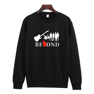 光辉岁月黄家驹beyond纪念卫衣 摇滚乐队吉他男女圆领长袖衣服棉