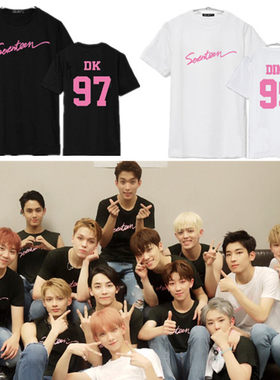 SEVENTEEN 17大阪演唱会尹净汉崔胜哲同款衣服短袖T恤纯棉打歌服