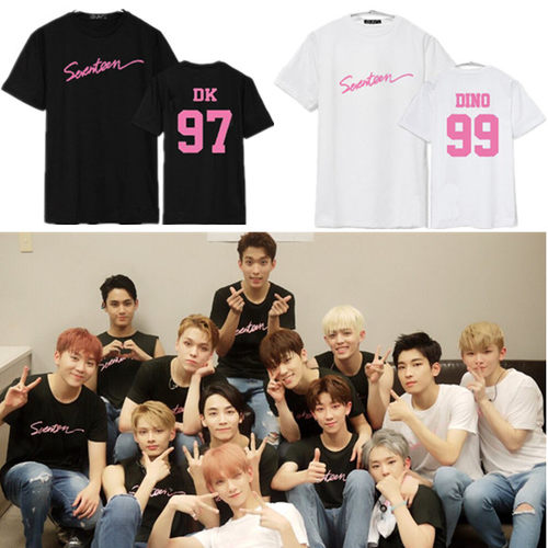 SEVENTEEN 17大阪演唱会尹净汉崔胜哲同款衣服短袖T恤纯棉打歌服