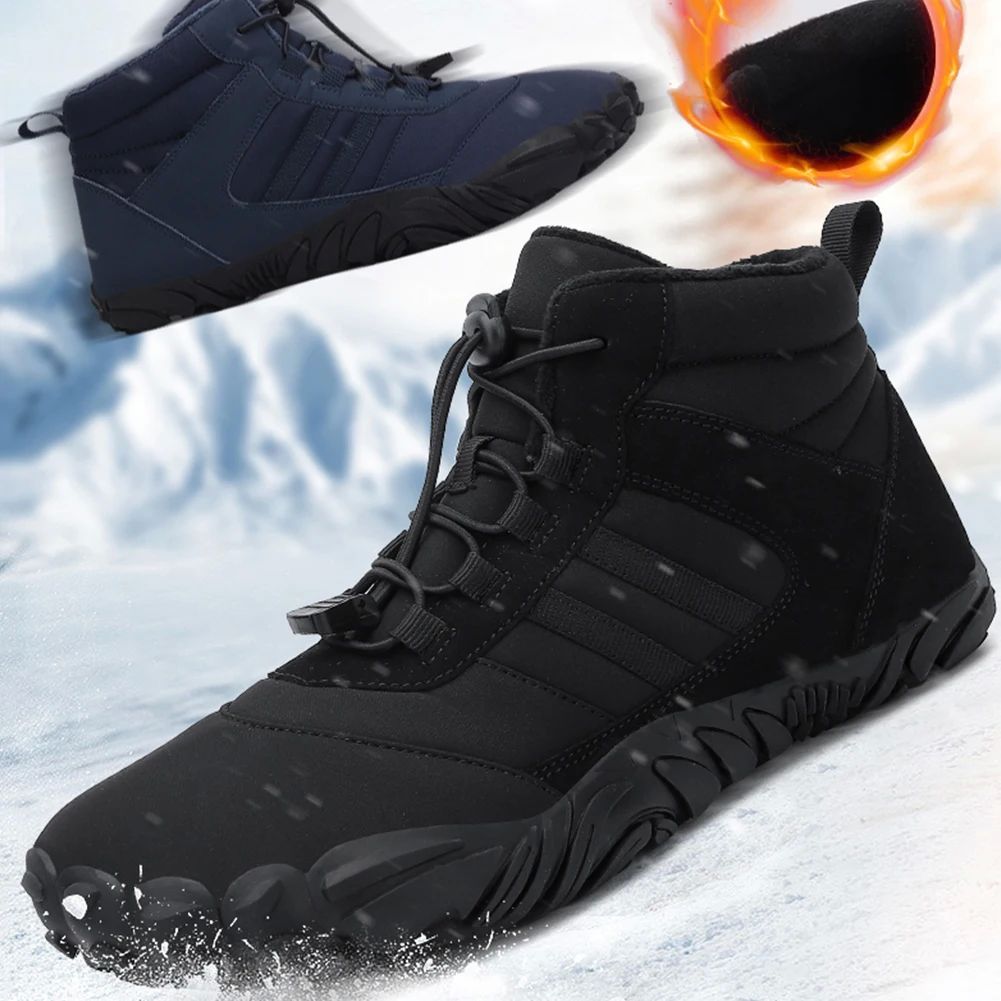 2024 Winter Booties Men Snow BareFoot Casual Shoes Outdoor W