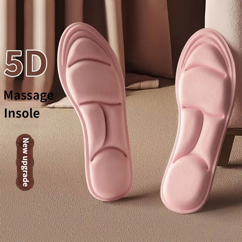 Memory Foam 5D Sport Insoles for Shoes Men Women Deodorant B