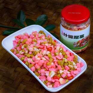 王婆家四川碎泡菜农家自制豆角萝卜碎什锦泡菜下饭菜即食250g*3罐