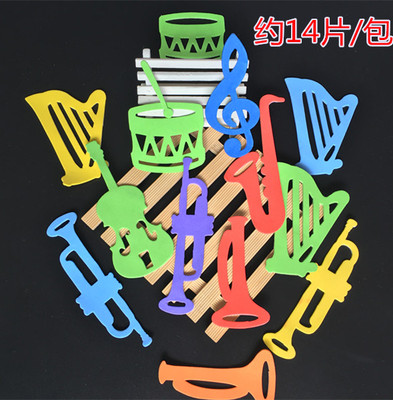 教室环境装饰品乐器音符黑板报