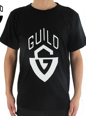 Guild T恤短袖男女款圆领宽松休闲上衣黑色夏装修身宽松夏季