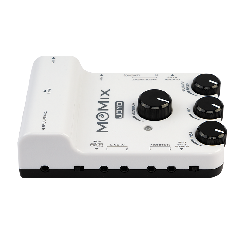 JOYO卓乐MOMIX便携式手机声卡直播录音混音器即插即用 多接口
