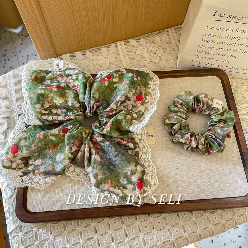 绿野仙踪~布艺油画风原创手作大肠发圈花朵甜美少女新款头绳发饰,饰品/流行首饰/时尚饰品新,发饰,淘宝优惠券,粉丝福利购,淘宝优惠卷