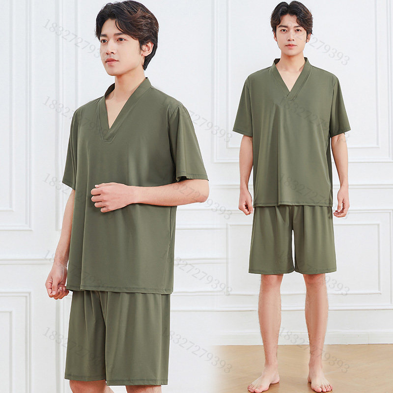 冰丝汗蒸服浴服桑拿服冰凉丝足疗按摩服洗浴中心专用浴冰丝桑拿裤