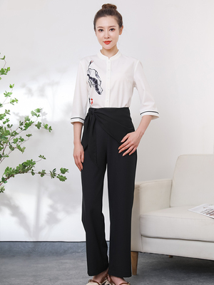 SPA会所工作服美容养生浴技师服
