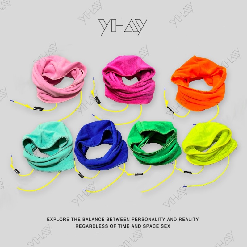 YHAY 2023年秋冬新款彩色羊羔绒休闲防寒保暖带帽围脖,服饰配件/皮带/帽子/围巾,围巾/丝巾/披肩,淘宝优惠券,粉丝福利购,淘宝优惠卷