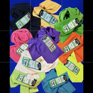 YHAY2025秋冬新款彩色字母徽章撞色拼接百搭寒保暖围脖围巾JYF143