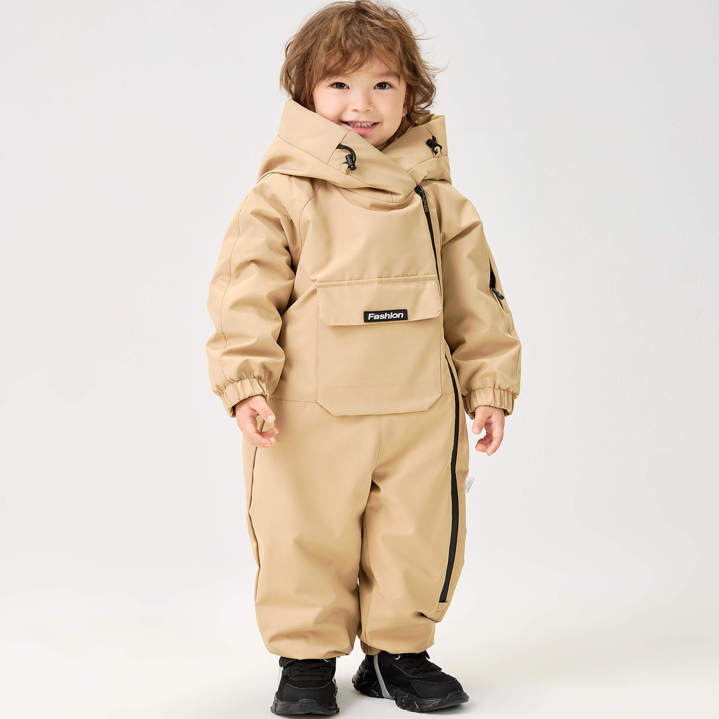冬季儿童加厚保暖婴儿连体衣滑雪服小童爬服新生哈衣厚实2025新品