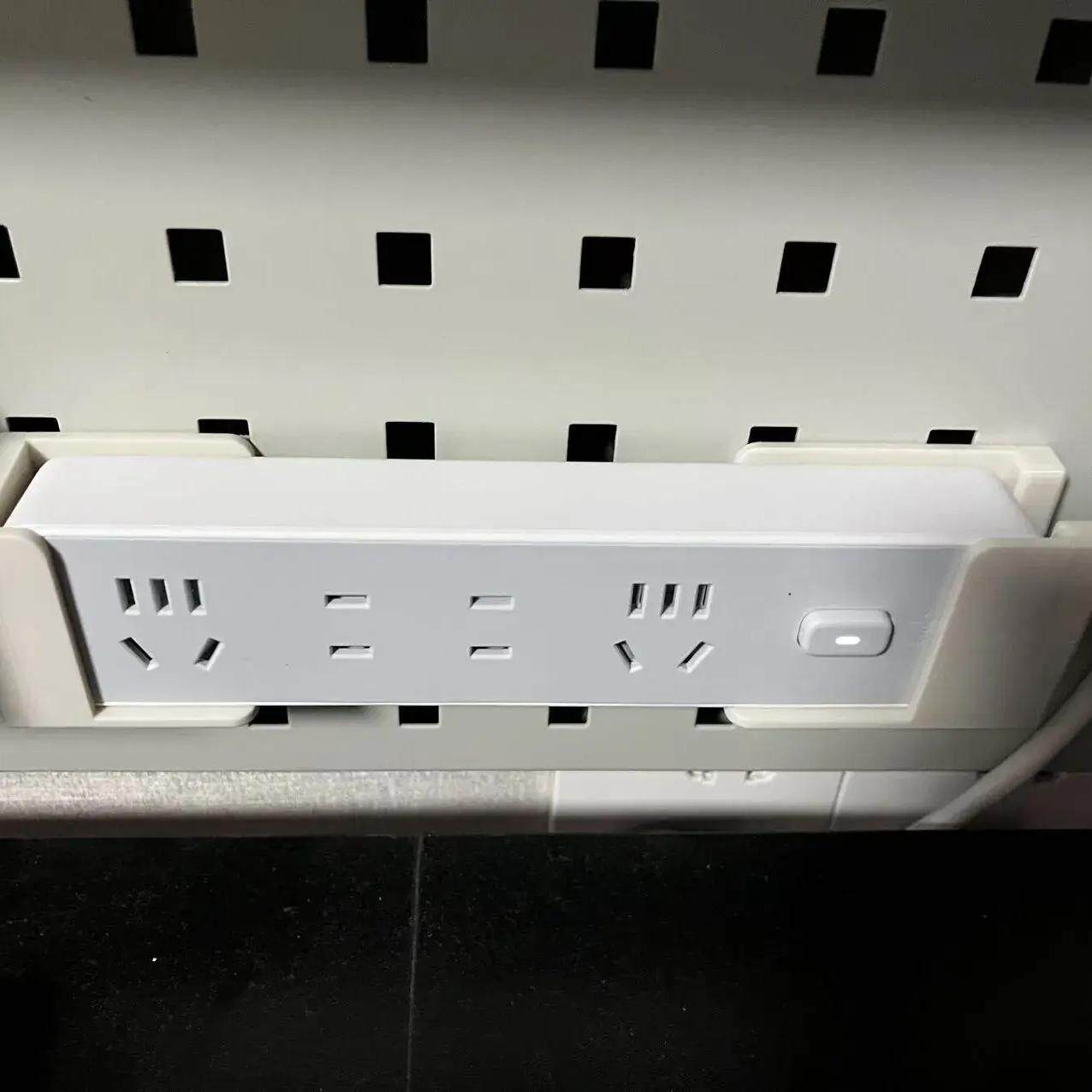 3D打印兼容宜家SKADIS斯考迪斯圆孔方孔洞洞板配件排插拖线板支架