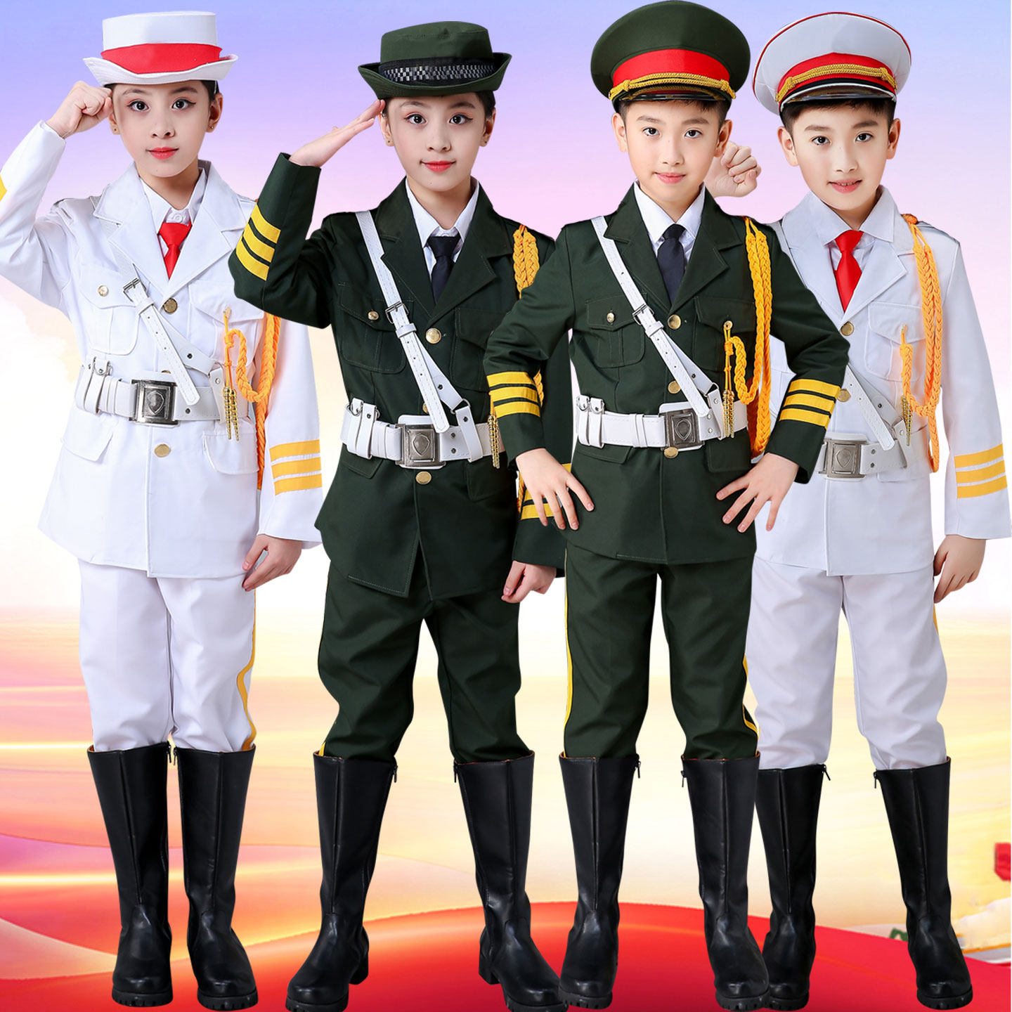 十一国旗班仪仗队服装升旗手护卫队礼服学生礼宾服护旗手升旗仪式