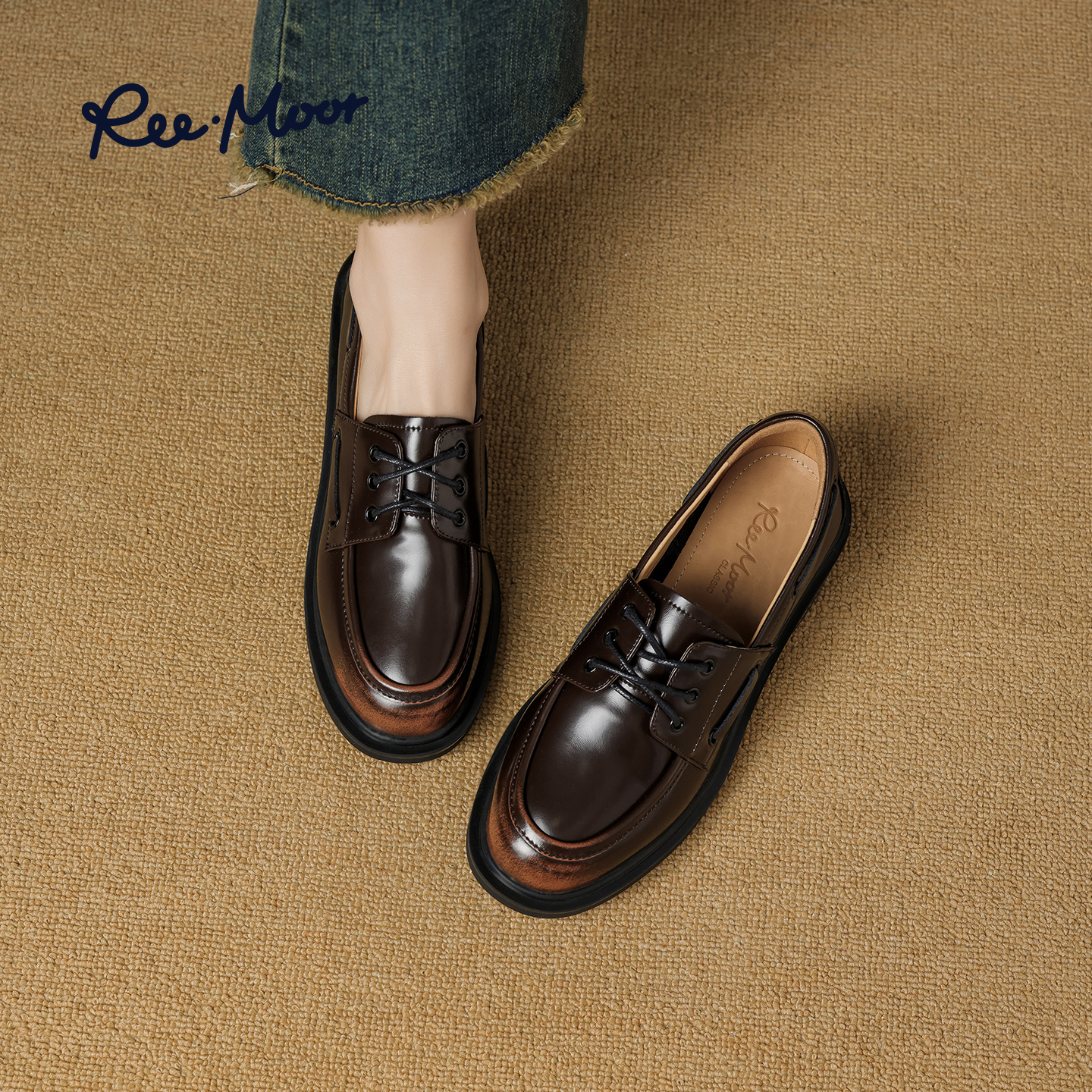 REEMOOR英伦风小皮鞋乐福鞋
