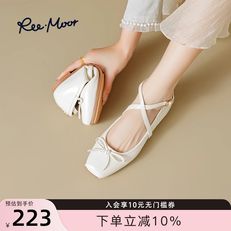 REEMOOR蝴蝶结一字带玛丽珍鞋