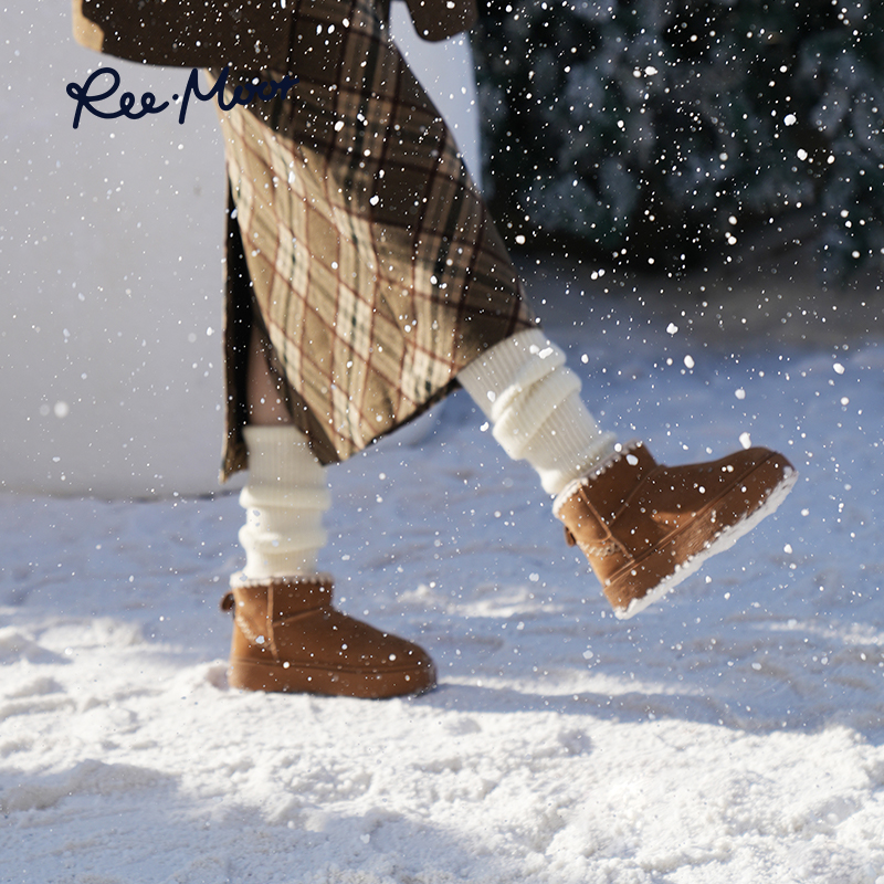 reemoor时尚加绒保暖厚底雪地靴