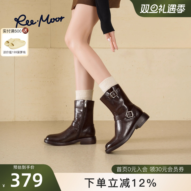 REEMOOR英伦风中靴短靴