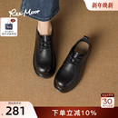 英伦风乐福鞋 厚底通勤小皮鞋 女 圆头深口单鞋 REEMOOR睿慕2025冬季