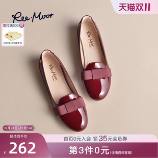 新款 女鞋 浅口平底鞋 舒适软底豆豆鞋 乐福鞋 REEMOOR睿慕2025年秋季