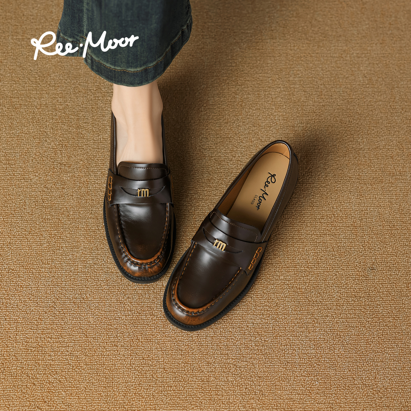 REEMOOR英伦风小皮鞋乐福鞋