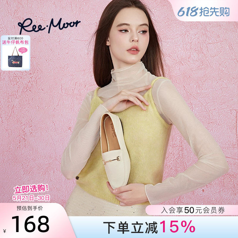 REEMOOR睿慕2026春新款通勤舒适圆头乐福鞋小皮鞋豆豆鞋一