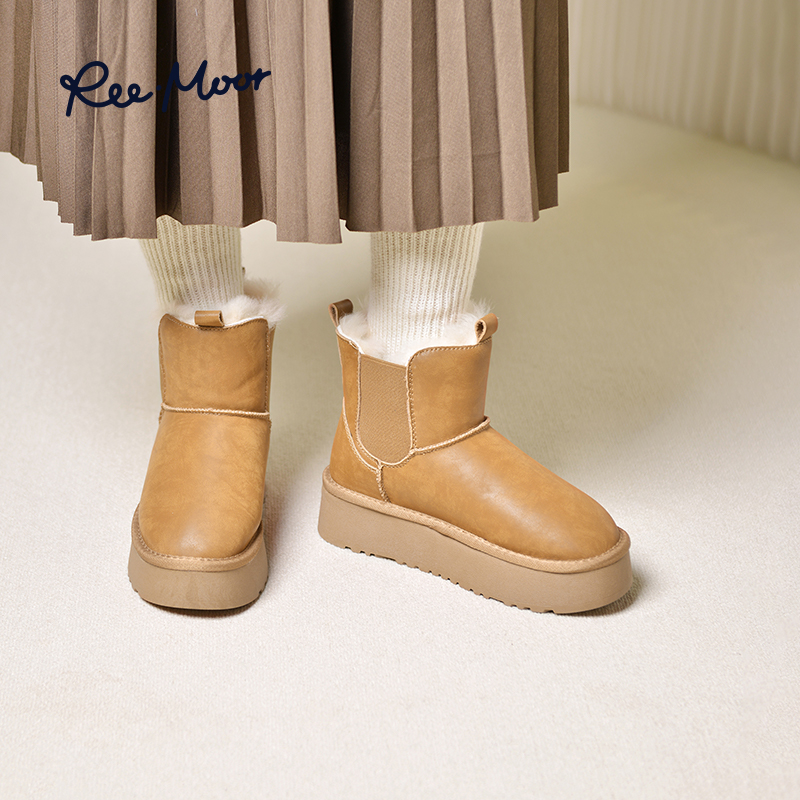 reemoor加绒加厚保暖雪地靴冬季