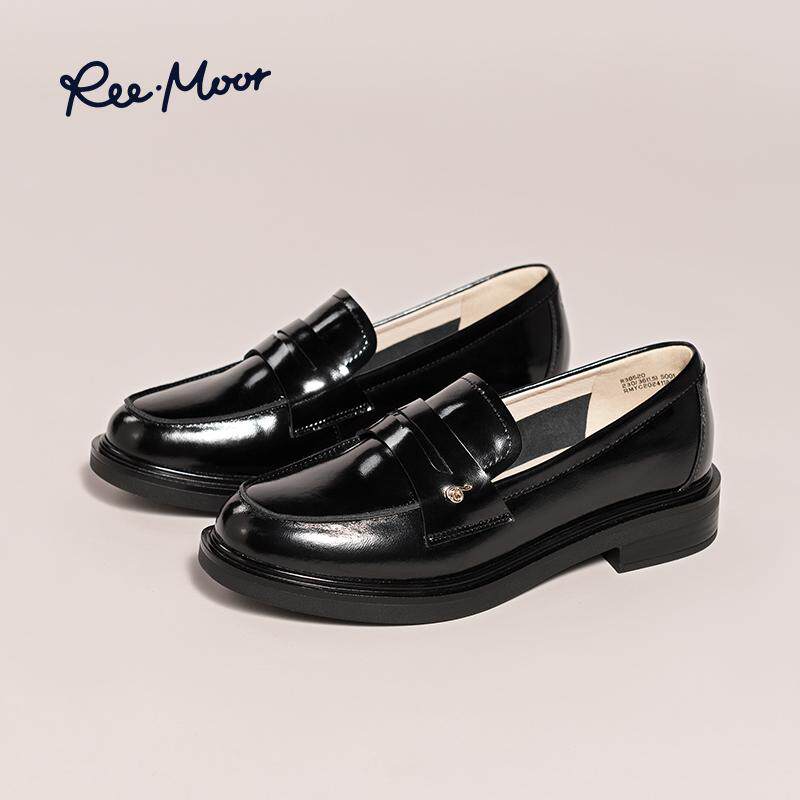 REEMOOR睿慕2025秋季新款粗跟英伦风复古休闲乐福鞋JK小