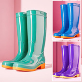 新款 加棉厨房工作雨靴女士 高筒中筒防水防滑胶鞋 四季 成人学生雨鞋