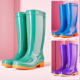 新款 加棉厨房工作雨靴女士 高筒中筒防水防滑胶鞋 四季 成人学生雨鞋