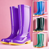 新款 加棉厨房工作雨靴 高筒中筒防水防滑胶鞋 四季 女士成人学生雨鞋