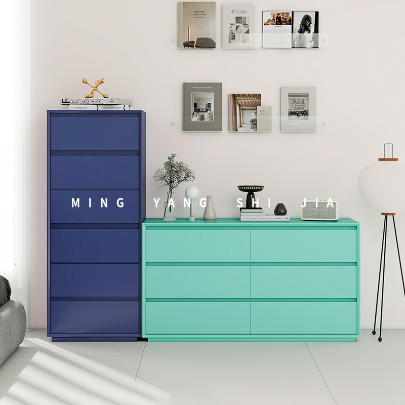 名扬世佳实木简约颜色多选五斗柜
