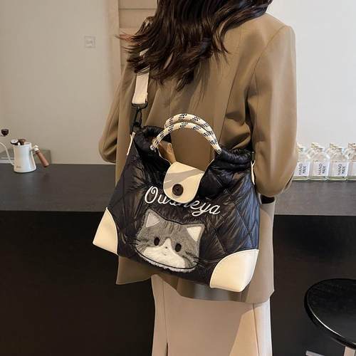 可爱小猫咪托特包大容量通勤