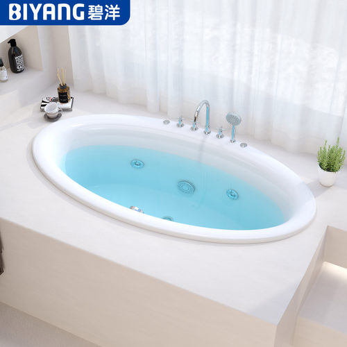亚克力椭圆形嵌入式冲浪按摩浴缸