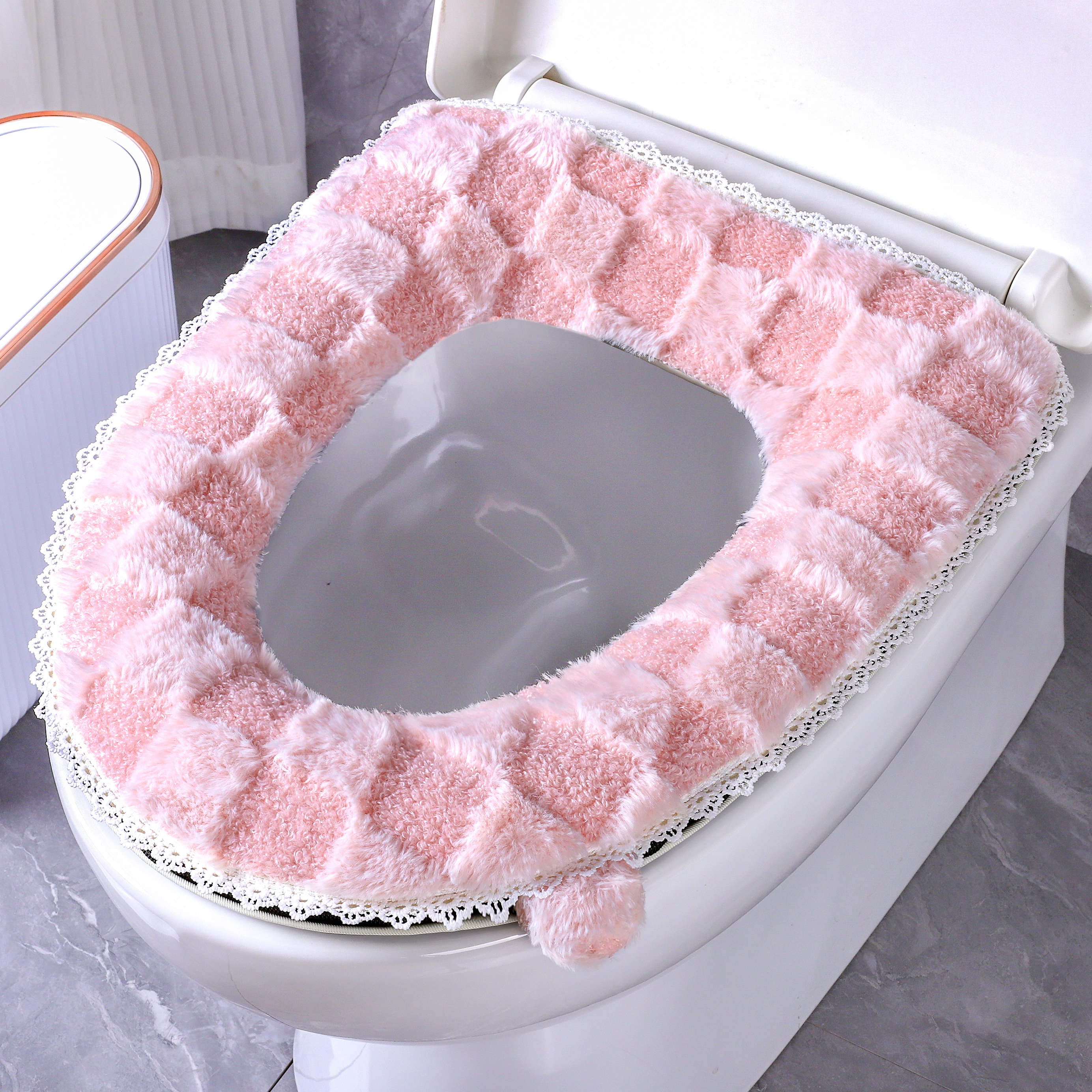 马桶坐垫四季通用防水耐脏家用拉链坐便套盖圈冬季可水洗马桶垫子