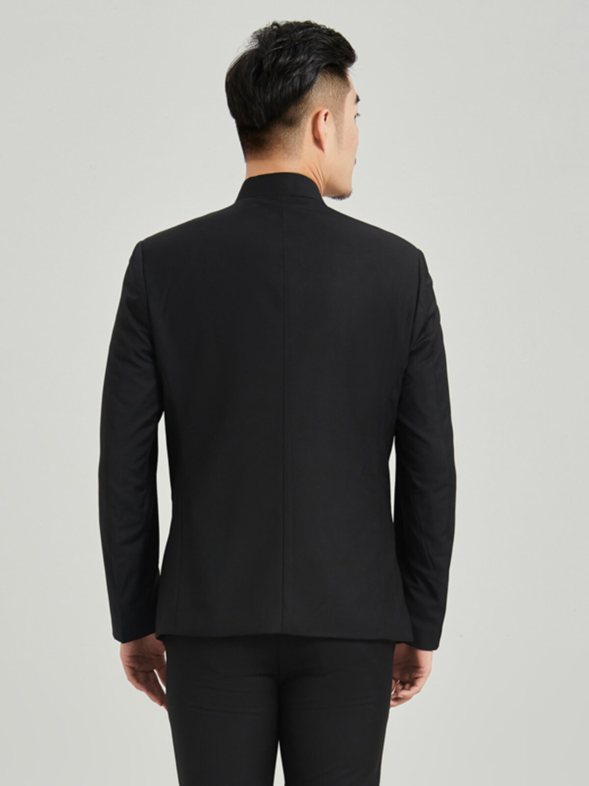 STAND-UP COLLAR TANG SUIT MENS SLIM YOUTH CHINESE STYLE DRAGON PATTERN CHINESE BUCKLE WEDDING ANNUAL PARTY PERFORMANCE HOST