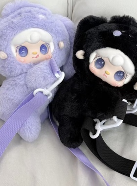 正版氧氧yooki毛绒搪胶斜挎零钱包潮玩公仔盲盒小女孩子生日礼物